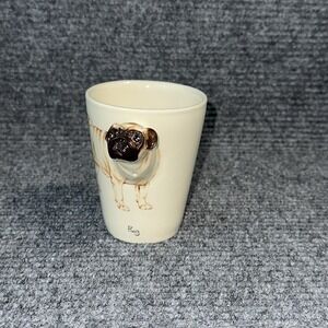 3D Pug Dog Coffee Mug Handmade by Blue‎ Witch